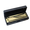 Blues Harp C 10 Löcher chromatische Mundharmonika mit Etui für Anfänger Musikinstrument Geschenk verschiedene Farben praktisches Reiseetui 2