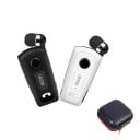 Bluetooth 4.1 handsfree hörlur för samtal med blixtlåsfodral Räckvidd 10 m Batteri 80 mAh Driftstid 5 timmar Mått 5,5 x 2,7 x 1,5 cm 3