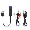 Bluetooth 4.2 audioadapteri langattomaan äänen siirtoon Kantama 10 m 3,5 mm jack-liitäntä USB 15 cm kaapelissa Mukana jack- ja RCA-kaapelit 4