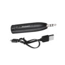 Bluetooth 5.0 adapter audio do samochodu z wtyczką 3,5 mm jack Wbudowana bateria 100 mAh z czasem pracy 4 do 5 godzin Ładowanie przez Micro USB 2