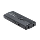 Bluetooth 5.0 audio prijímač a vysielač 2v1 pre bezdrôtový prenos zvuku Prepínač režimov TX a RX 2x 3,5mm jack Micro USB Dosah 10 až 15 m 1