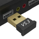 Bluetooth 5.3 USB-sovitin tietokoneelle, vastaanotin musiikkihiirelle, näppäimistölle, 20 metrin kantama, tuki Windows 7–11:lle, vakaa lähetys 5