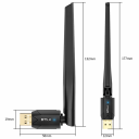 Bluetooth 5.4 USB adapter 150M Windows 11/10/8.1 vezeték nélküli egérhez, billentyűzethez, fejhallgatóhoz, sztereó audio vevőegységhez, adóhoz, A2DP HID HFP-hez 6