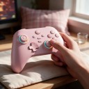 Bluetooth and Wired Game Controller with Hall Effect RGB Backlighting and Charging Dock for PC Steam Nintendo Switch iPhone and Android 4