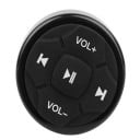 Bluetooth dálkový ovladač hudby s tlačítky hlasitosti a přehrávání Dosah 10 m Baterie CR2032 v balení Rozměry 3,8 x 3,8 cm Plast ABS Černý 1