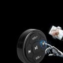 Bluetooth diaľkový ovládač hudby s tlačidlami hlasitosti a prehrávania Dosah 10 m Batéria CR2032 v balení Rozmery 3,8 x 3,8 cm Plast ABS Čierny 3