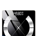 Bluetooth-Digitalwaage mit Fettmessung USB aufladbar Personenwaage mit mobiler App Genaues Wiegen in kg und Temperaturanzeige in °C 5