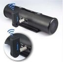 Bluetooth Empfänger mit AUX-Anschluss für Auto und Lautsprecher Drahtloses Abspielen von Musik vom Telefon Kleiner schwarzer Adapter mit Mikrofon 3