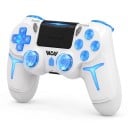 Bluetooth gamepad 9,8 x 16 cm pre PS4 PS3 a PC s RGB podsvietením a dotykovým panelom bezdrôtový ovládač so 6-osým gyroskopom 4