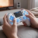 Bluetooth gamepad 9,8 x 16 cm pre PS4 PS3 a PC s RGB podsvietením a dotykovým panelom bezdrôtový ovládač so 6-osým gyroskopom 6