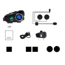 Bluetooth Headset Q28 MAX with Camera for Open Helmets 1960x1080P IP65 WiFi 50 h Recording Voice Control Hard Microphone 3