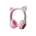 Bluetooth hoofdtelefoon over het oor met kattenoren en LED-verlichting Slot voor Micro SD-kaart Muziek- en oproepbediening Frequentie 20 1