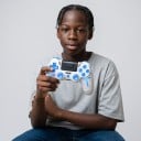 Bluetooth játékkonzol 9,8 x 16 cm PS4 PS3 és PC számára RGB háttérvilágítással és érintőpanellel, vezeték nélküli vezérlő 6 tengelyes 5