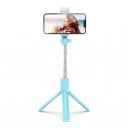 Bluetooth selfie bot a állvány LED világítással 71 cm Távirányító 360°-ban forgatható telefon tartó fényképezéshez és videókhoz 10
