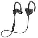 Bluetooth Sports In-Ear Headphones with Ear Hooks, Microphone, and Controller on Cable, Bluetooth 4.1, Battery Life 3 to 4 Hours 1