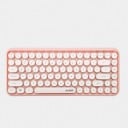 Bluetooth-Tastatur mit runden Tasten im Retro-Stil Kompaktes englisches QWERTY-Layout mit Pfeiltasten Betrieben mit AAA-Batterien Kunststoff 3