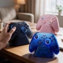 Bluetooth- und kabelgebundener Gaming-Controller mit Hall-Effekt, RGB-Beleuchtung und Ladestation für PC, Steam, Nintendo Switch, iPhone 2