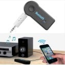 Bluetooth vevő jack csatlakozóval autóhoz és hangszórókhoz Vezeték nélküli zenelejátszás telefonról Kicsi fekete adapter mikrofonnal 4