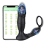 Bluetooth-Vibrator mit doppelter Stimulation für Männer, wasserdichter Rotationsvibrator mit 9 Vibrationsmodi, Vibrator mit Telefonfernbedienung, 15 x 3,1 x 12 cm 2