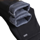 Blugi de iarnă pentru bărbați, negri, elastici, cu croială dreaptă, căptușeală din fleece, pantaloni calzi pentru vreme rece, eleganți, de iarnă 3