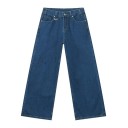 Blugi drepți pentru bărbați cu inel metalic, picioare largi, stil casual, streetwear, blugi confortabili din denim pentru bărbați 2