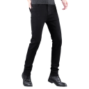 Blugi negri drepți pentru bărbați, croială slim fit, croială îngustă, pantaloni eleganți din denim, blugi negri slim, casual, Ținută bărbătească modernă pentru fiecare zi 1