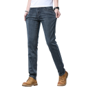 Blugi skinny drepți pentru bărbați, blugi elastici, pantaloni slim fit din denim, confortabili, potriviți pentru purtarea de zi cu zi, blugi eleganți 3