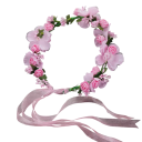 Blumenkranz für das Haar Rosen und Wiesenblüten Natürliche Haarband mit dekorativem Band Romantische Blumenhaarschmuck 5
