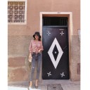 Blusa con estampado de cuadros 5