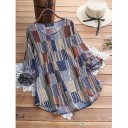 Blusa de mujer con estampado de rayas 3