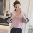 Blusa de mujer con mangas de rayas 5