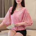 Blusa de mujer con mangas transparentes 5