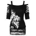Blusa de mujer con perforaciones decorativas. 4