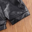 Blusa de niña y short de cuero 4