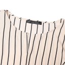 Blusa de rayas para mujer con escote en V y lazo en la cintura Blusa ligera y elegante para el uso diario 5