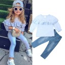 Blusa e pantaloni da ragazza L1281 1