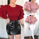 Blusa elegante com folhos 2