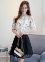Blusa elegante de mujer con estampado floral J1037 12