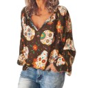 Blusa feminina com caveiras 1