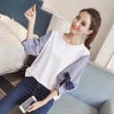 Blusa feminina com mangas riscas 4