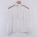 Blusa feminina com ombros transparentes 3