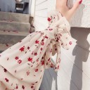 Blusa feminina solta com estampado de flores 5