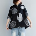 Blusa femminile ampia con stampa 1