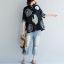 Blusa femminile ampia con stampa 3