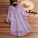Blusa larga de mujer con flores 4