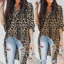 Blusa longa com padrão de leopardo 1