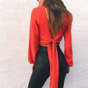 Blusa sexy con scollatura profonda 1