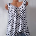 Blusa sin mangas con lunares para mujer 1