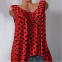 Blusa sin mangas con lunares para mujer 2