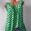 Blusa sin mangas con lunares para mujer 5